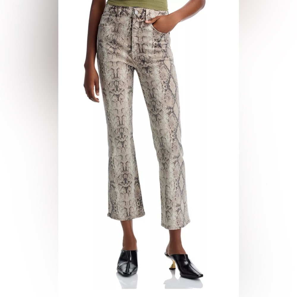 PISTOLA Lennon High Rise Cropped Sz 33 Bootcut Jeans in Python EUC